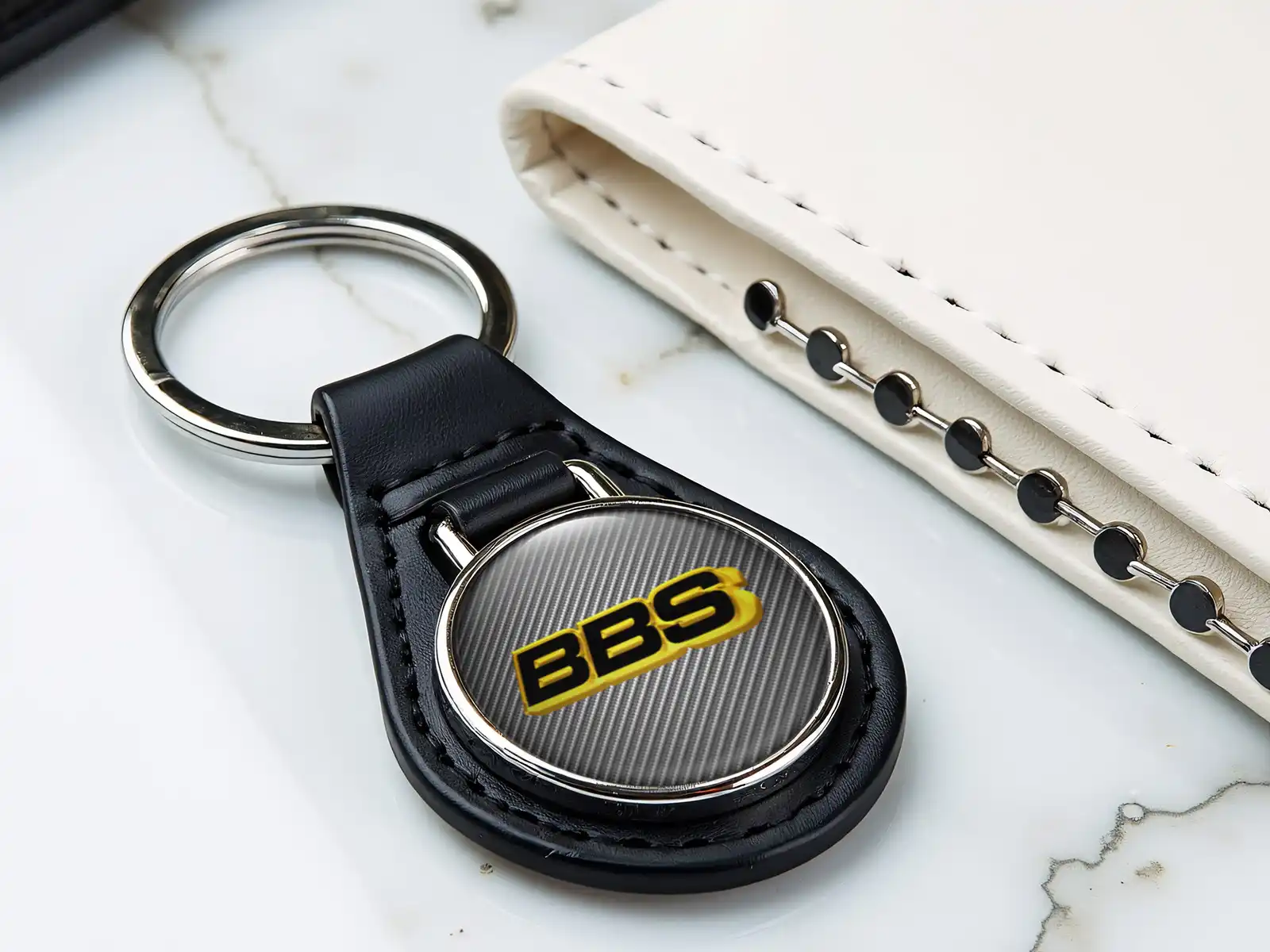 BBS Porte‑clé Cuir Prise Facile Pratique